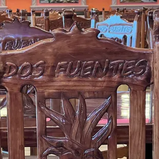 Nifty engraving on the chairs.