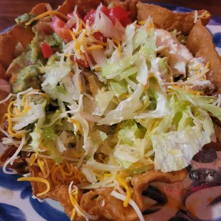 Shrimp taco salad