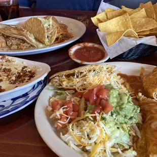 Queso fundido, Combination #30 (top), Combination #20 (bottom), both all chicken.