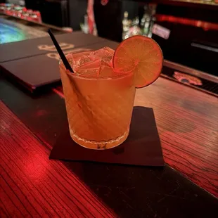 Orange jalapeño margarita