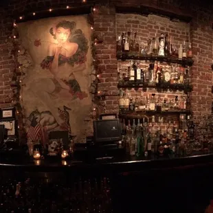 My sad attempt to get a pano of the bar.