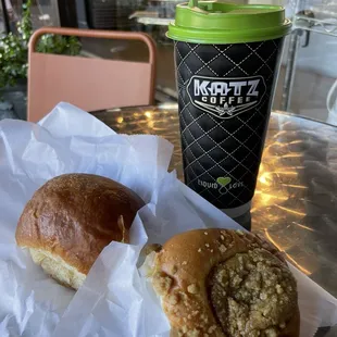 Pumpkin Kolache and Sausage, Egg, and Cheese Kolache