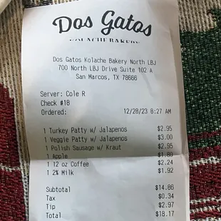 Breakfast for two. We ate the meat kolaches while still warm and split the fruit kolache an hour later. 28DEC23