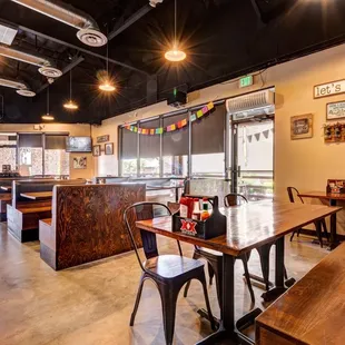 the inside of a restaurant