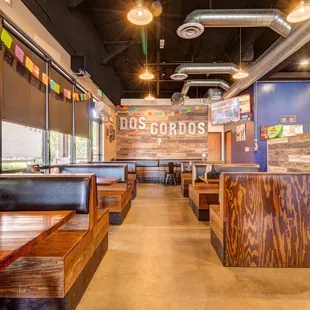 the inside of a restaurant