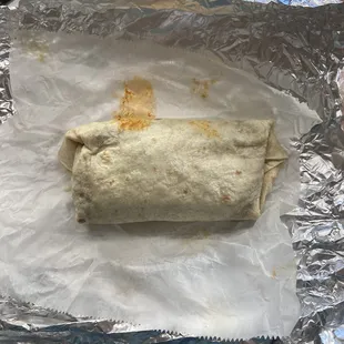 Black Bean and Spinach Burrito