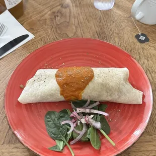 Maybe a chipotle style burrito