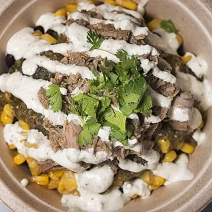 a bowl of mexican food