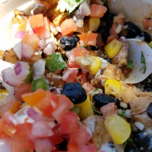 Loaded chipolte chicken bowl! The perfect little size!