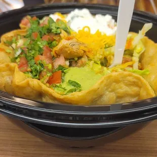 Delicious chicken taco salad