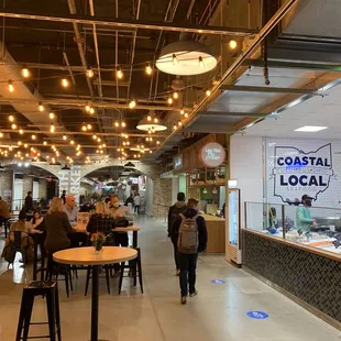 the inside of a restaurant