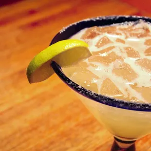 Classic margarita rocks and salted rim