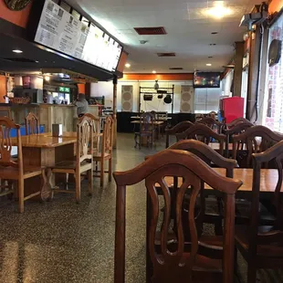 the inside of a restaurant