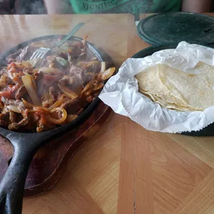 Steak fajitas