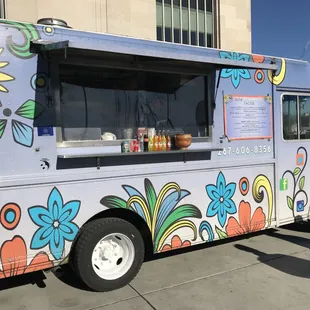 a colorful food truck