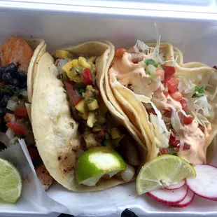 Seafood tacos