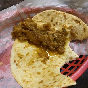 Taco de Tripa? Chicharrón? No one knows