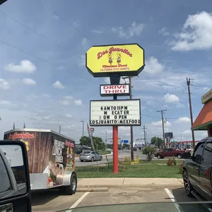 a sign for a restaurant