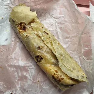 Ham breakfast burrito.