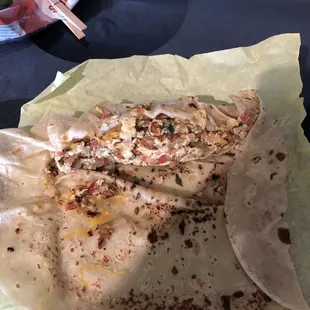 $6.00 Egg, Cheese &amp; Pico de Gallo breakfast burrito