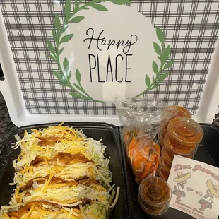 5 shredded beef tacos