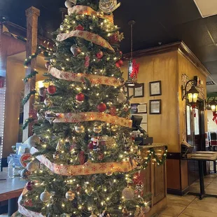 a decorated christmas tree