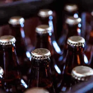 a box of beer bottles