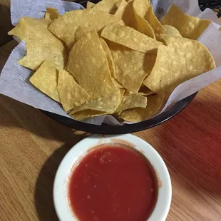 The chips were outstanding! The salsa left ALOT to be desired. Completely bland.