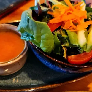 House salad with ginger dressing