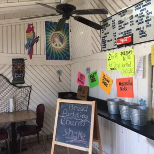 a chalk board with a sign on it