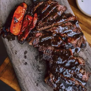 steak on a cutting board