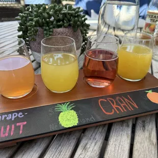Mimosa Flight on their Brunch Menu