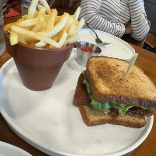 Fried Salmon Sandwich