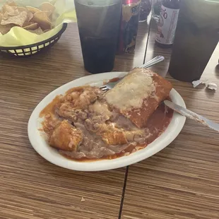 a plate of food on a table