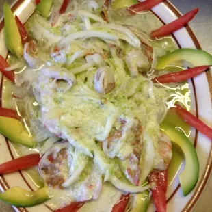 Delicious lemony aguachiles