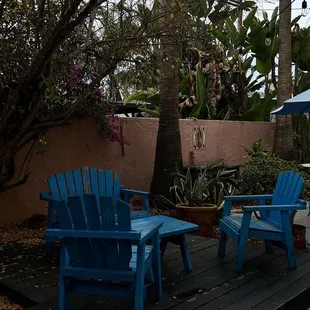 outdoor seating area