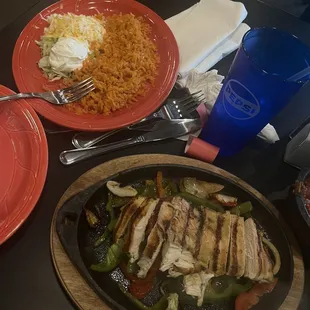 Chicken Fajitas (with no guacamole or pico)