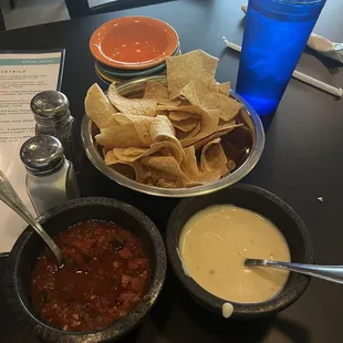 Chips, salsa, and queso!