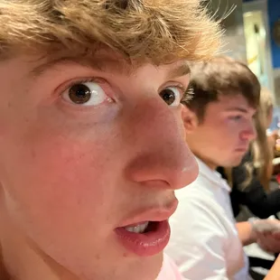 Stunned at the deliciousness of the food