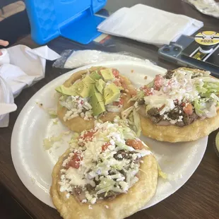 Fajita sopes, asked for avocado on the side
