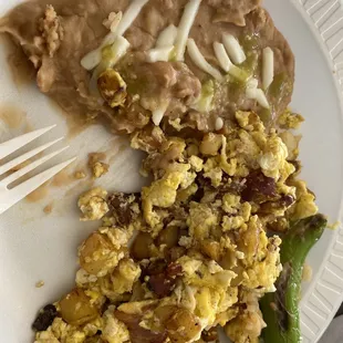 Half eaten plate. It was delicious.