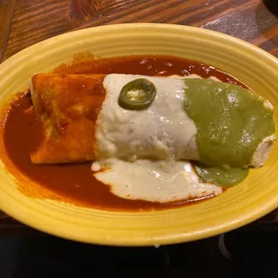 Burrito Bandera - a new item according to the menu