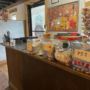 the front counter