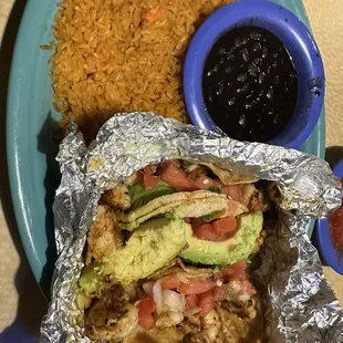 Tacos de Camarones a.k.a. Shrimp tacos dinner