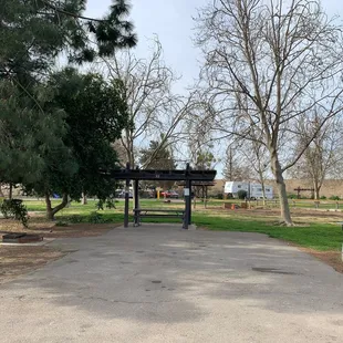 This is a typical back-in campsite.