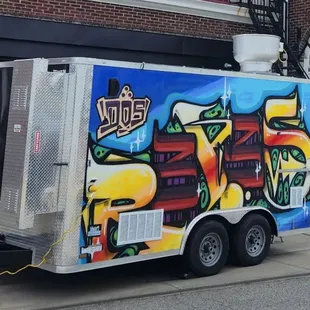a colorful food truck