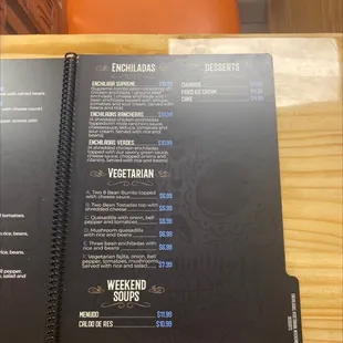 the menu