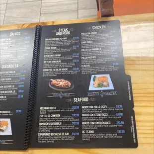 the menu