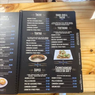 the menu