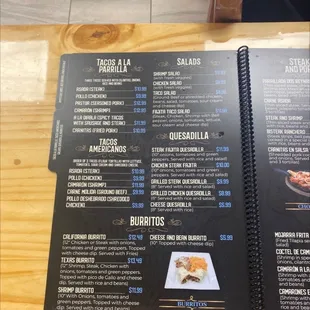 the menu